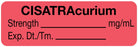 Medical Labels - Anesthesia Label, CISATRAcurium mg/mL, 1-1/2" x 1/2"