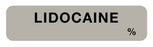 Medical Labels - Anesthesia Label, Lidocaine %, 1-1/4" x 5/16"