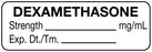 Medical Labels - Anesthesia Label, Dexamethasone mg/mL, 1-1/2" x 1/2"
