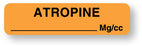 Medical Labels - Anesthesia Label, Atropine mg/mL, 1-1/4" x 5/16"