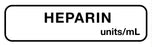 Medical Labels - Anesthesia Label, Heparin Units/mL, 1-1/4" x 5/16"