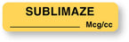Medical Labels - Anesthesia Label, Sublimaze mcg/cc, 1-1/4" x 5/16"