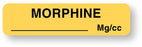Medical Labels - Anesthesia Label, Morphine mg/mL, 1-1/4" x 5/16"