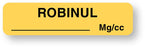 Medical Labels - Anesthesia Label, Robinul mg/cc, 1-1/4" x 5/16"