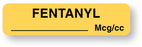 Medical Labels - Anesthesia Label, Fentanyl mcg/cc, 1-1/4" x 5/16"