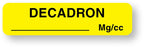 Medical Labels - Anesthesia Label, Decadron mg/cc, 1-1/4" x 5/16"