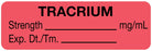 Medical Labels - Anesthesia Label, Tracurium mg/mL, 1-1/2" x 1/2"