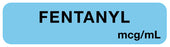 Medical Labels - Anesthesia Label, Fentanyl mg/mL, 1-1/2" x 1/2"