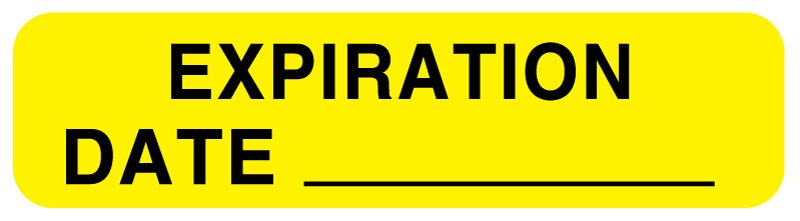 Medical Labels - Expiration Date, 1-1/4" x 5/16"