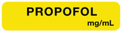 Medical Labels - Anesthesia Label, Propofol, 1-1/2" x 1/2"