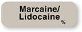 Medical Labels - Anesthesia Label, Marcaine/Lidocaine, 1-1/2" x 1/2"