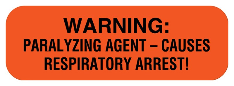 Medical Labels - Warning Label, 1-1/2" x 1/2"