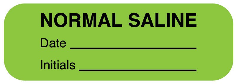 Medical Labels - Anesthesia Label, Normal Saline mg/mL, 1-1/2" x 1/2"