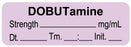 Medical Labels - Anesthesia Label, Dobutamine mg/mL Date Time Initial, 1-1/2" x 1/2"