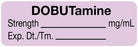 Medical Labels - Anesthesia Label, DOBUTamine mg/mL, 1-1/2" x 1/2"