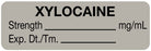 Medical Labels - Anesthesia Label, Xylocaine mg/mL, 1-1/2" x 1/2"