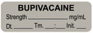 Medical Labels - Anesthesia Label, Bupivacaine mg/mL Date Time Initial, 1-1/2" x 1/2"