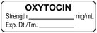 Medical Labels - Anesthesia Label, Oxytocin mg/mL, 1-1/2" x 1/2"