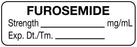 Medical Labels - Anesthesia Label, Furosemide mg/mL, 1-1/2" x 1/2"