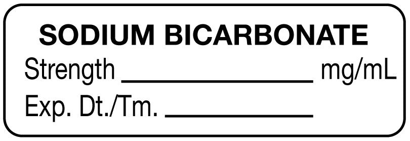 Medical Labels - Anesthesia Label, Sodium Bicarbonate mg/mL, 1-1/2" x 1/2"