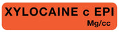 Medical Labels - Anesthesia Label, Xylocaine w/ EPI, 1-1/4" x 5/16"