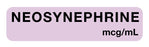 Medical Labels - Anesthesia Label, Neosynephrine mcg/mL, 1-1/4" x 5/16"