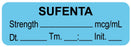 Medical Labels - Anesthesia Label, Sufenta mcg/mL Date Time Initial, 1-1/2" x 1/2"