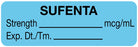 Medical Labels - Anesthesia Label, Sufenta mcg/mL, 1-1/2" x 1/2"