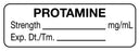 Medical Labels - Anesthesia Label, Protamine mg/mL, 1-1/2" x 1/2"