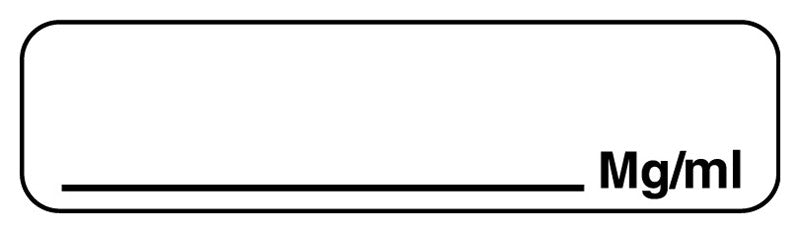 Medical Labels - Anesthesia Label, Blank mg/mL, 1-1/4" x 5/16"