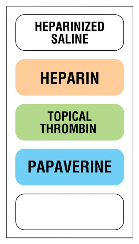 Medical Labels - 6-label Anesthesia Sheet, 1-1/2" x 1/2"