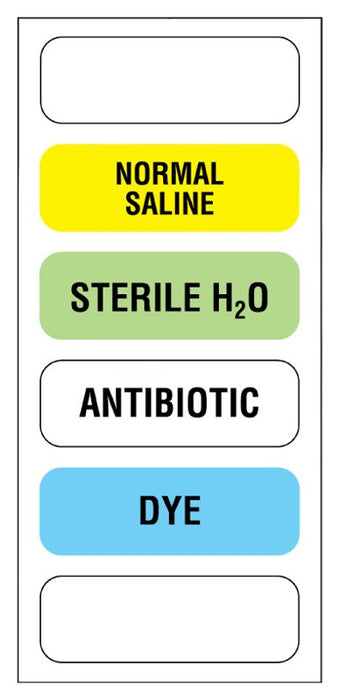 Medical Labels - 6-label Anesthesia Sheet, 1-1/2" x 1/2"