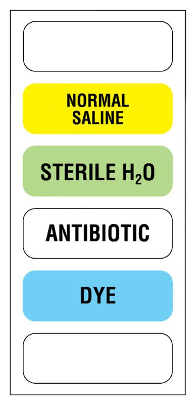 Medical Labels - 6-label Anesthesia Sheet, 1-1/2" x 1/2"