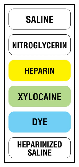 Medical Labels - 6-label Anesthesia Sheet, 1-1/2" x 1/2"