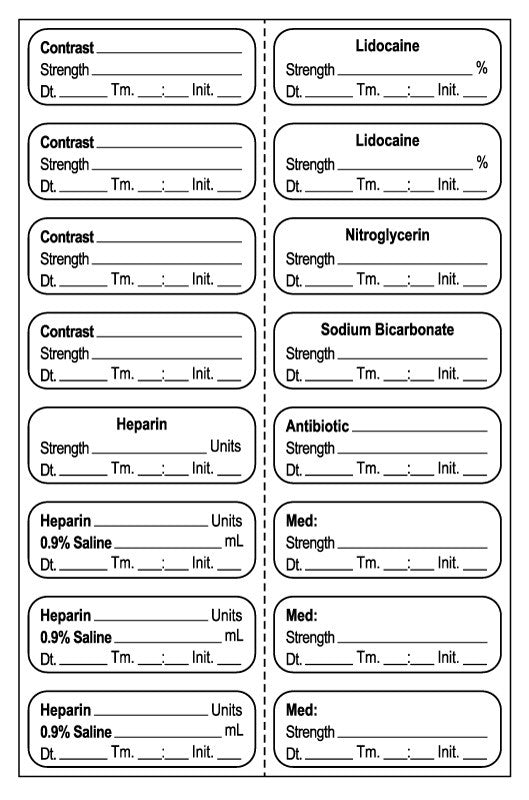 Medical Labels - Sterile OR 16 Label Sheet w/Pen