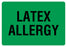 Medical Labels - Latex Allergy Alert Label, 4" x 2-5/8"