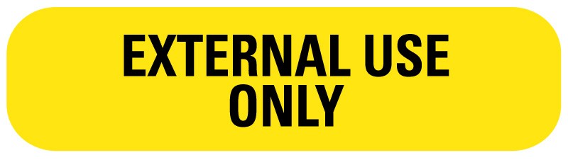 Medical Labels - FOR EXTERNAL USE ONLY, Medication Instruction Label, 1-5/8" x 3/8"