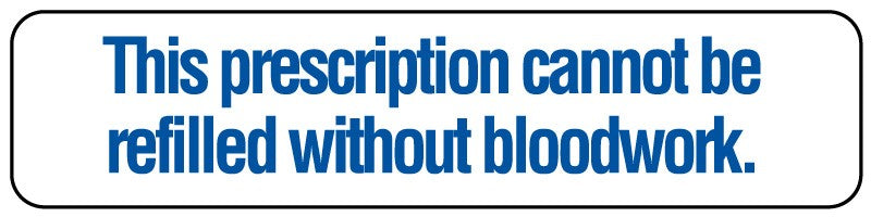 Medical Labels - Medication Instruction Label, 1-5/8" x 3/8"