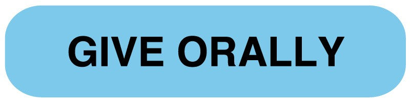 Medical Labels - GIVE ORALLY Label, 1-5/8" x 3/8"