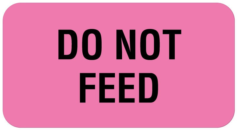 Medical Labels - DO NOT FEED, Communication Label, 1-5/8" x 7/8"