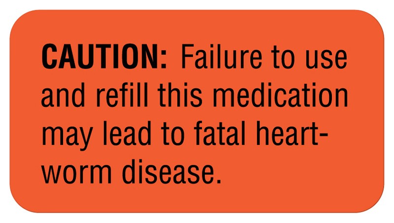 Medical Labels - Medication Instruction Label, 1-5/8" x 7/8"