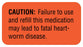 Medical Labels - Medication Instruction Label, 1-5/8" x 7/8"