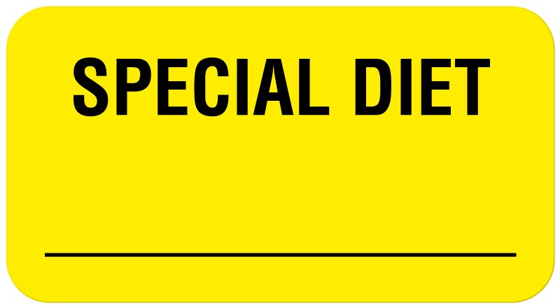 Medical Labels - SPECIAL DIET_____, Communication Label, 1-5/8" x 7/8"
