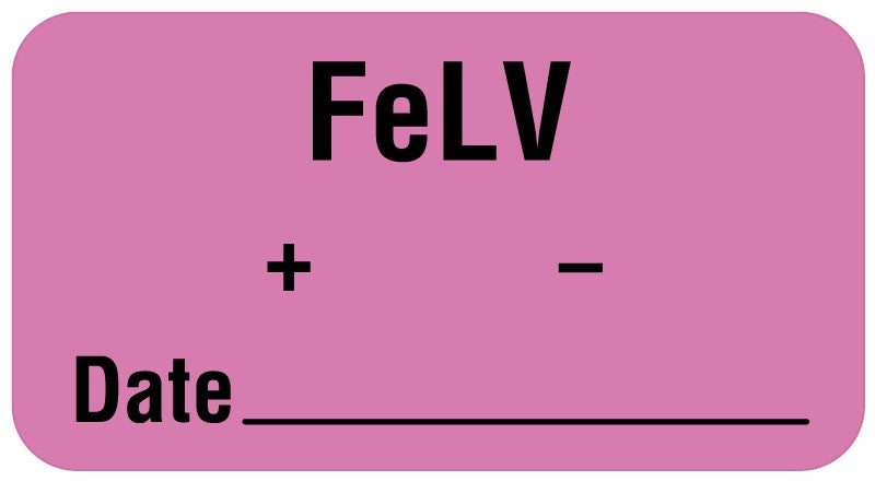 Medical Labels - FeLV Label, 1-5/8" x 7/8"
