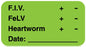 Medical Labels - F.I.V. + - FeLV + -, 1-5/8" x 7/8"
