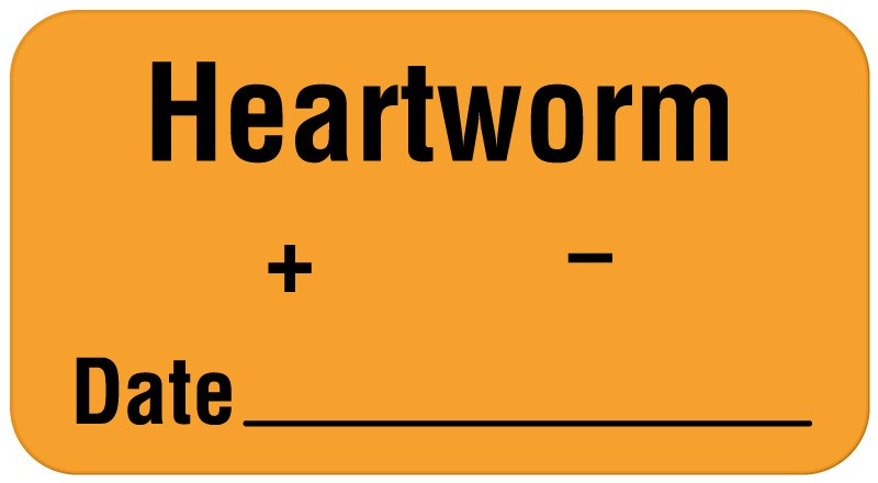 Medical Labels - Heartworm Label, 1-5/8" x 7/8"