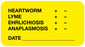 Medical Labels - Heartworm, Lyme, Ehrlichiosis, Anaplasmosis Label, 1-5/8" x 7/8"
