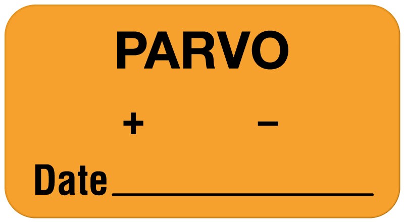 Medical Labels - Parvo Label, 1-5/8" x 7/8"