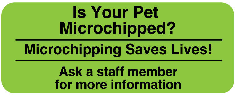 Medical Labels - MICROCHIP, Communication Label, 2-1/4" x 7/8"