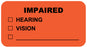 Medical Labels - IMPAIRED, Communication Label, 1-5/8" x 7/8"